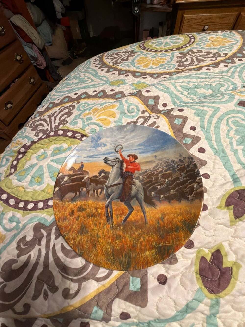 Edwin M. Knowles Oklahoma! Collector Plate - Fourth Issue by Mort Kunstler